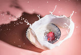 Strawberry fall into the milk trap Poster och Canvastavla