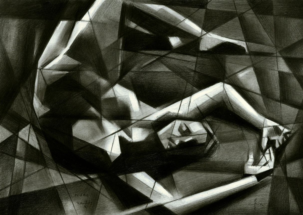 Cubist Nude - 17-10-15 Poster och Canvastavla