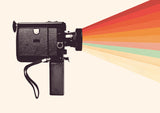Movie Camera Rainbow Poster och Canvastavla