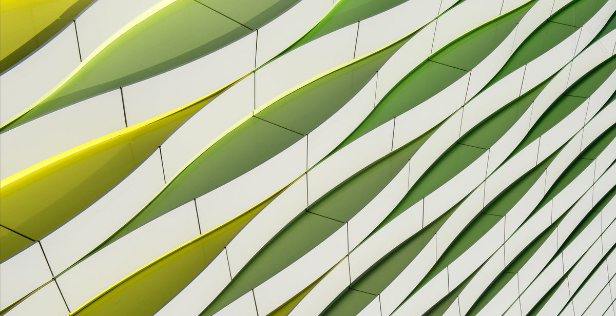 Dancing yellow and green Poster och Canvastavla