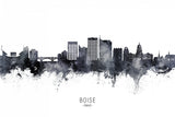 Boise Idaho Skyline Poster och Canvastavla