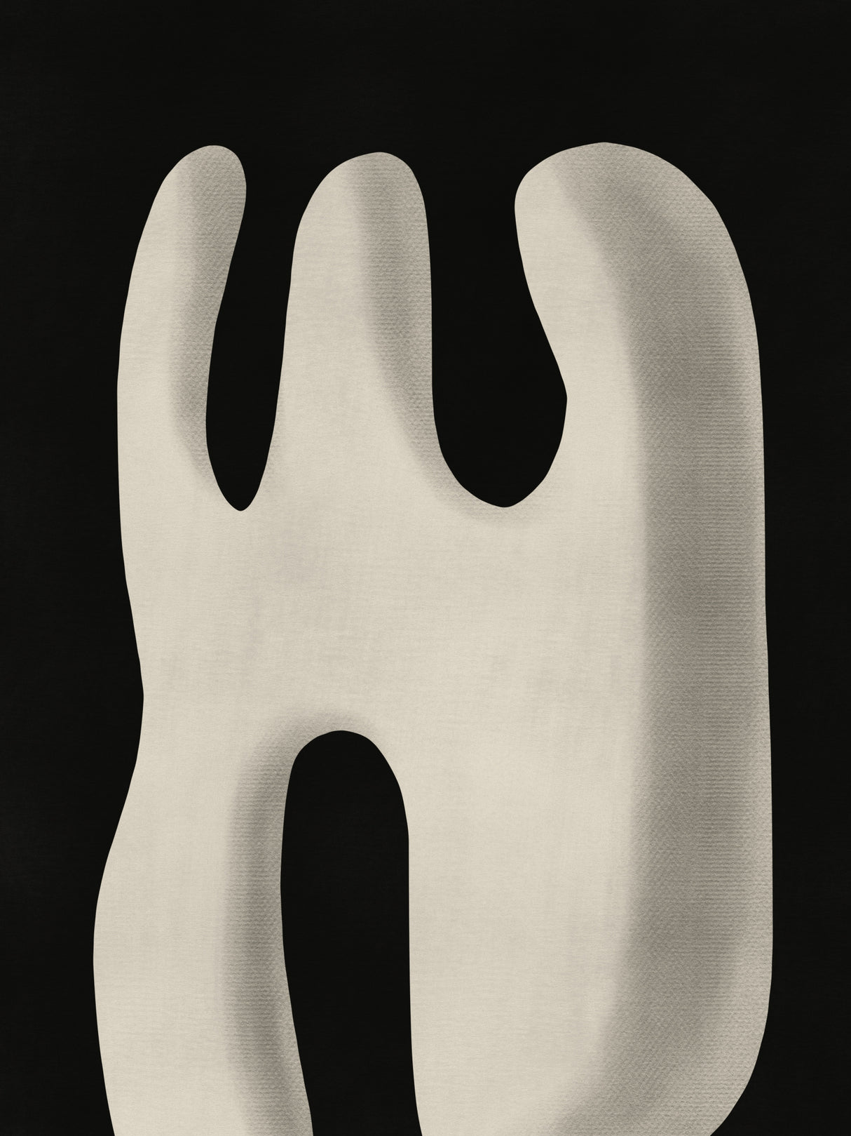 Abstract White Sculpture Scream Poster och Canvastavla