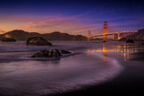 Golden Gate Bridge Fading Daylight Poster och Canvastavla