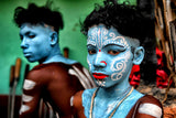 Blue face Poster och Canvastavla