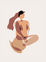 Nude Yoga Stretch Poster och Canvastavla