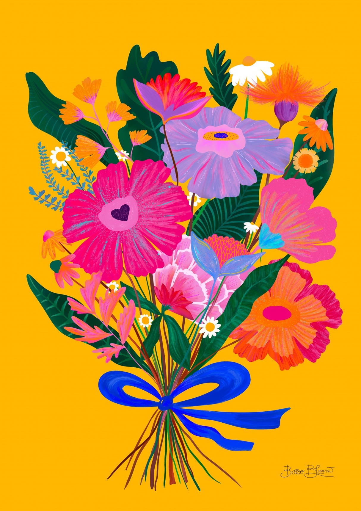 Eclectic Flowers Poster och Canvastavla