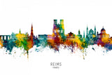 Reims France Skyline Poster och Canvastavla