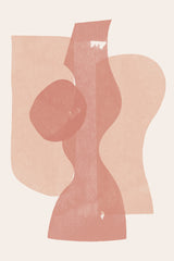 Peach Paper Cut Composition No.1 Poster och Canvastavla
