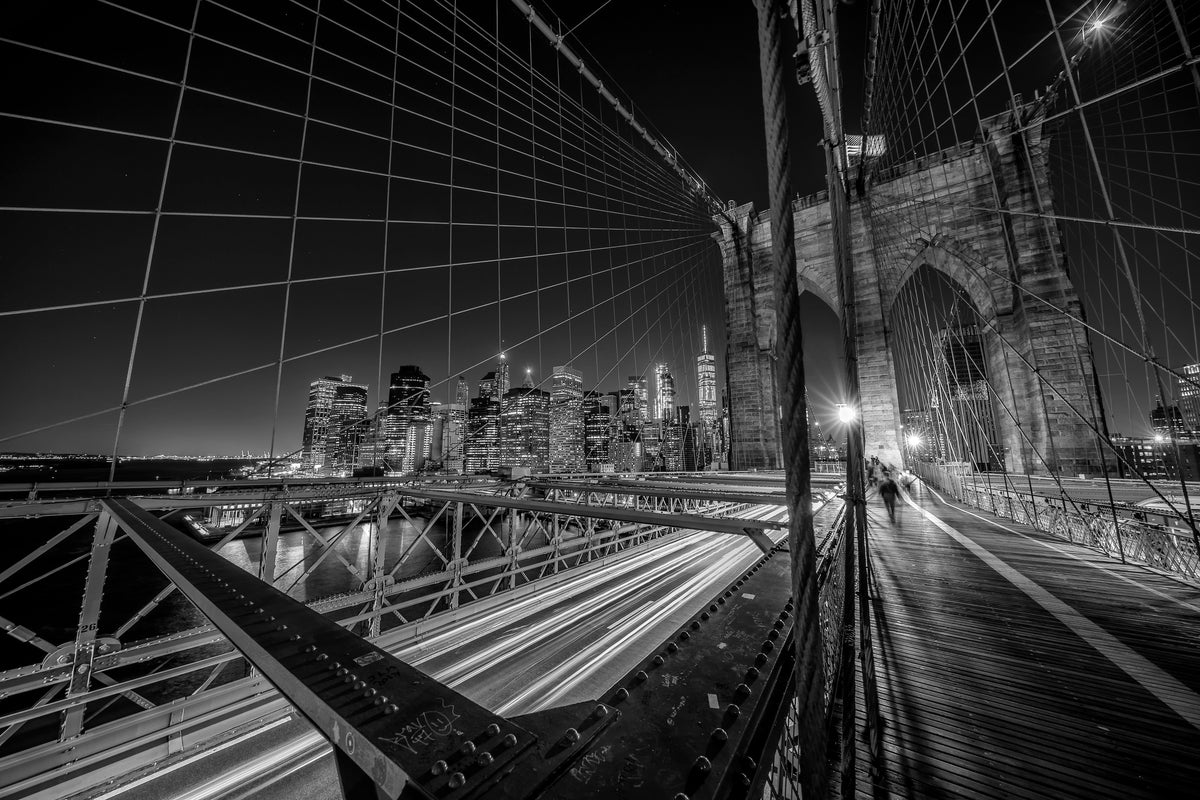 Brooklyn bridge lights Poster och Canvastavla