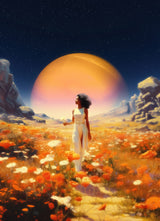 Cosmic Flower Fields Poster och Canvastavla