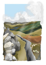 Diamond Hill, Ireland, Connemara Art Print Poster och Canvastavla