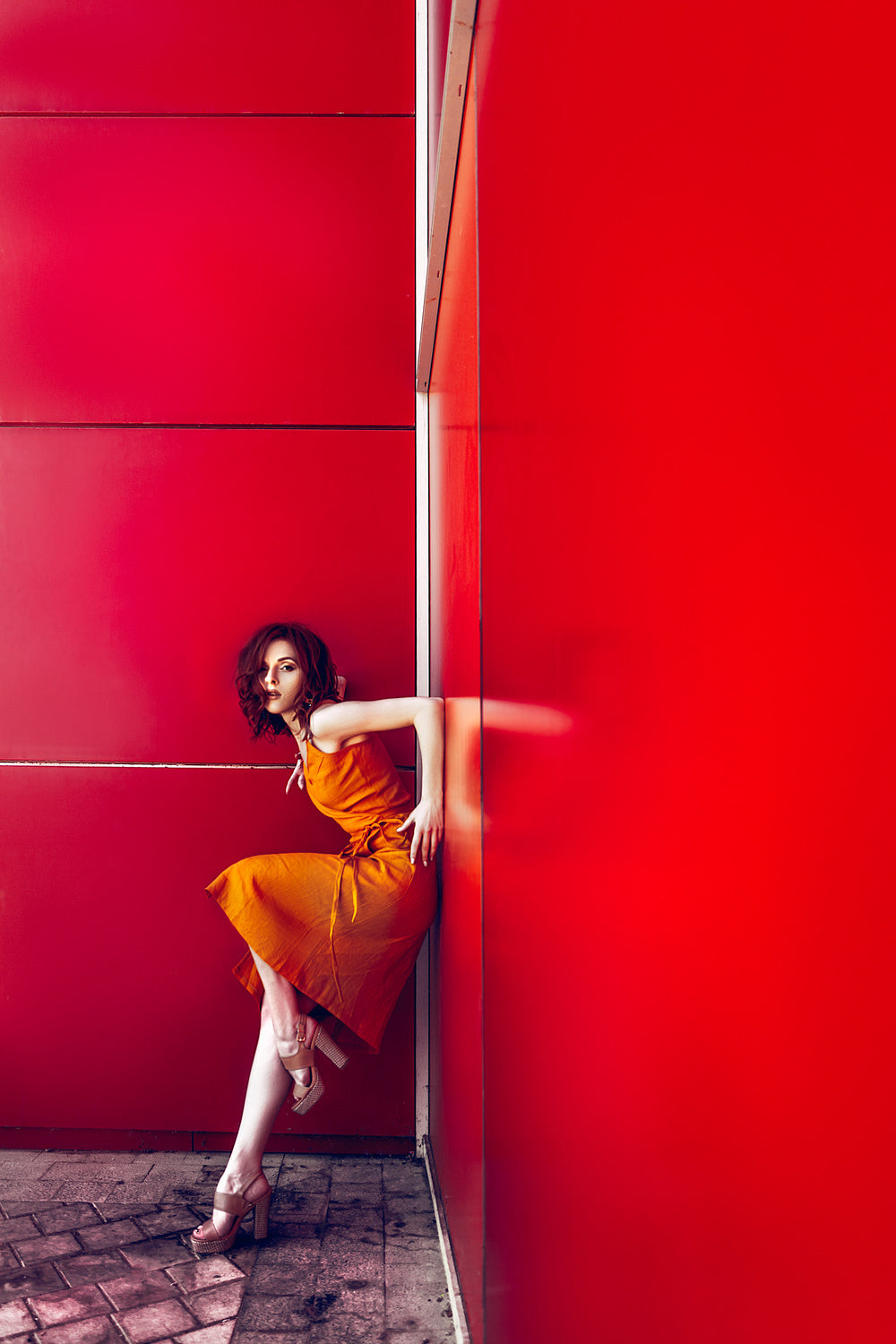 The Red Corner Poster och Canvastavla