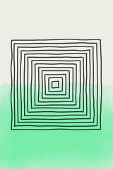 Light Green Watercolor Shapes #2 Poster och Canvastavla