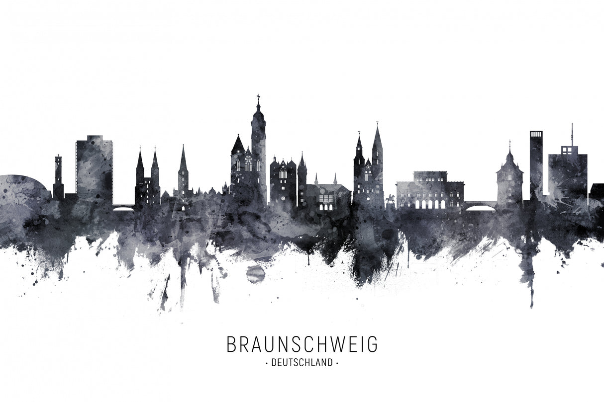 Braunschweig Germany Skyline Poster och Canvastavla