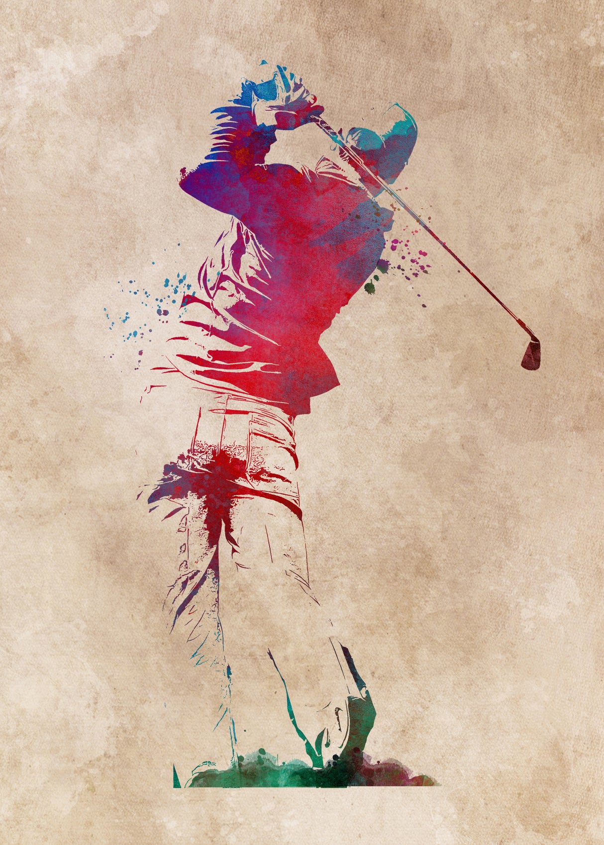 Golf Sport Art (8) Poster och Canvastavla