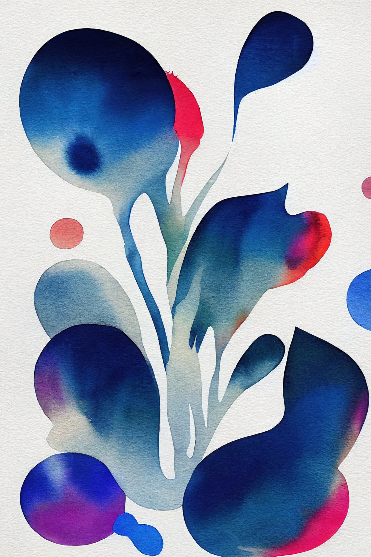 Nature Inspired Abstract Watercolor  (Day 53) Poster och Canvastavla