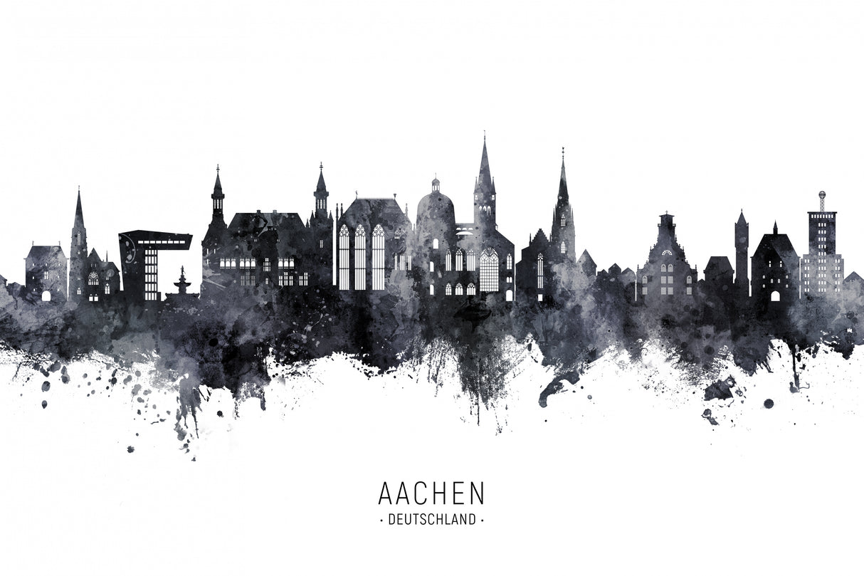 Aachen Germany Skyline Poster och Canvastavla
