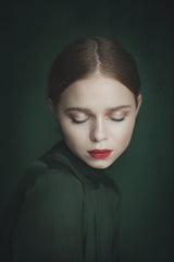 Portrait of redhead woman Poster och Canvastavla
