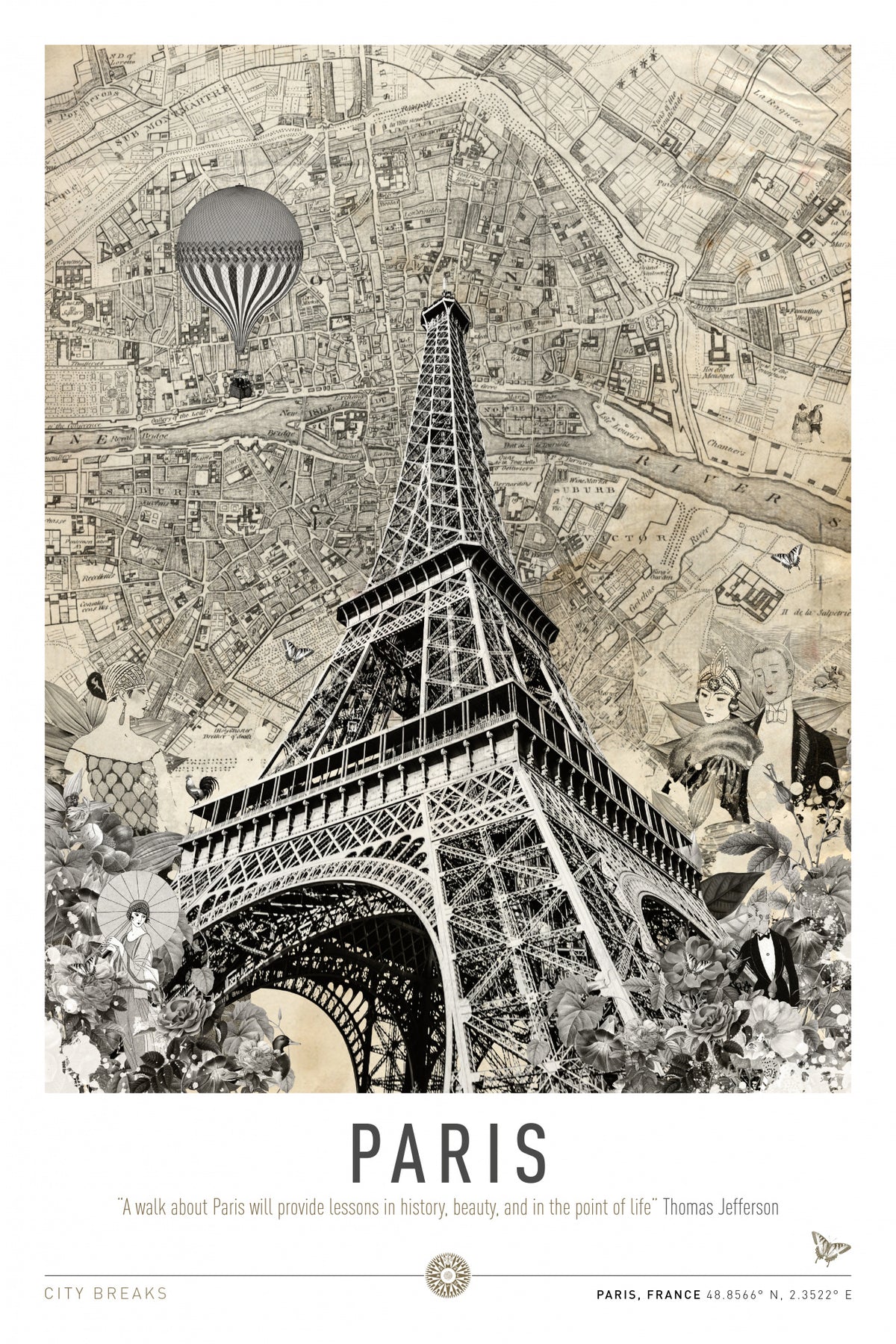 Paris 2 (City Breaks) Poster och Canvastavla