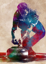 Curling sport art Poster och Canvastavla