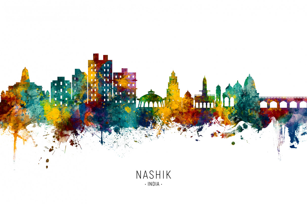 Nashik Skyline India Poster och Canvastavla