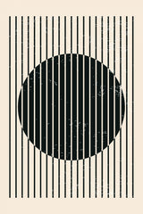 Black and White Geometric Shapes #1 Poster och Canvastavla