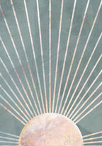 Green Gold Sun Poster och Canvastavla