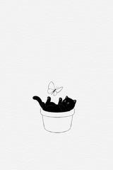 Cute Black Cat Poster och Canvastavla