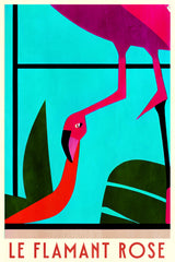 Le Flamant Rosé Poster och Canvastavla