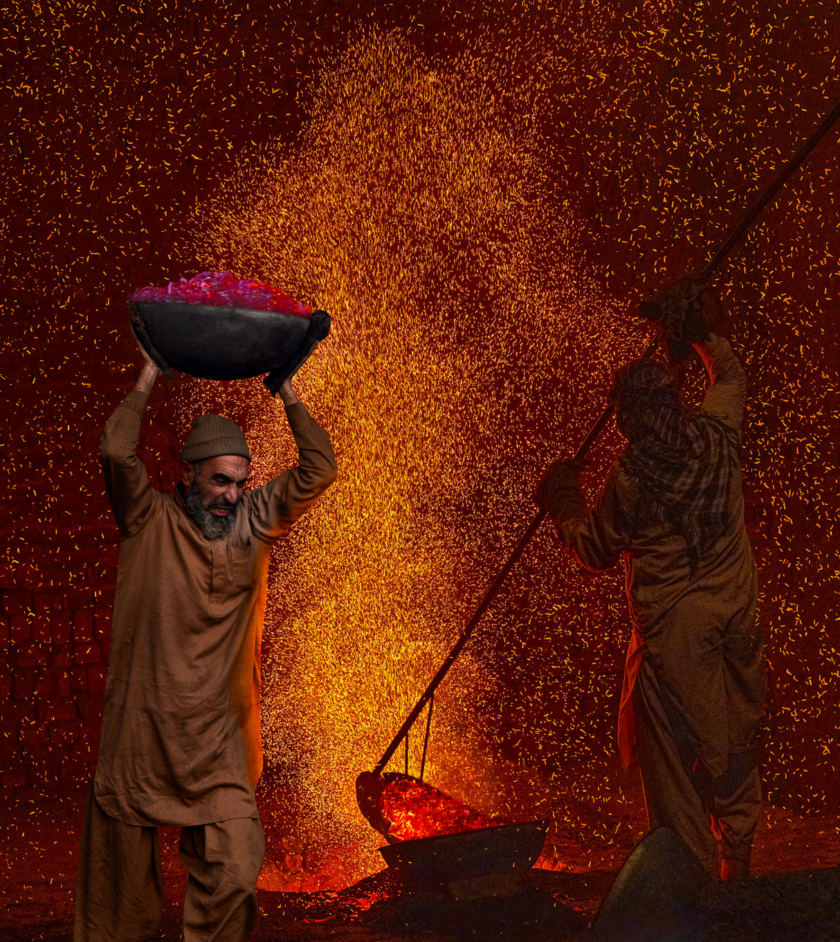 Kiln Workers Poster och Canvastavla