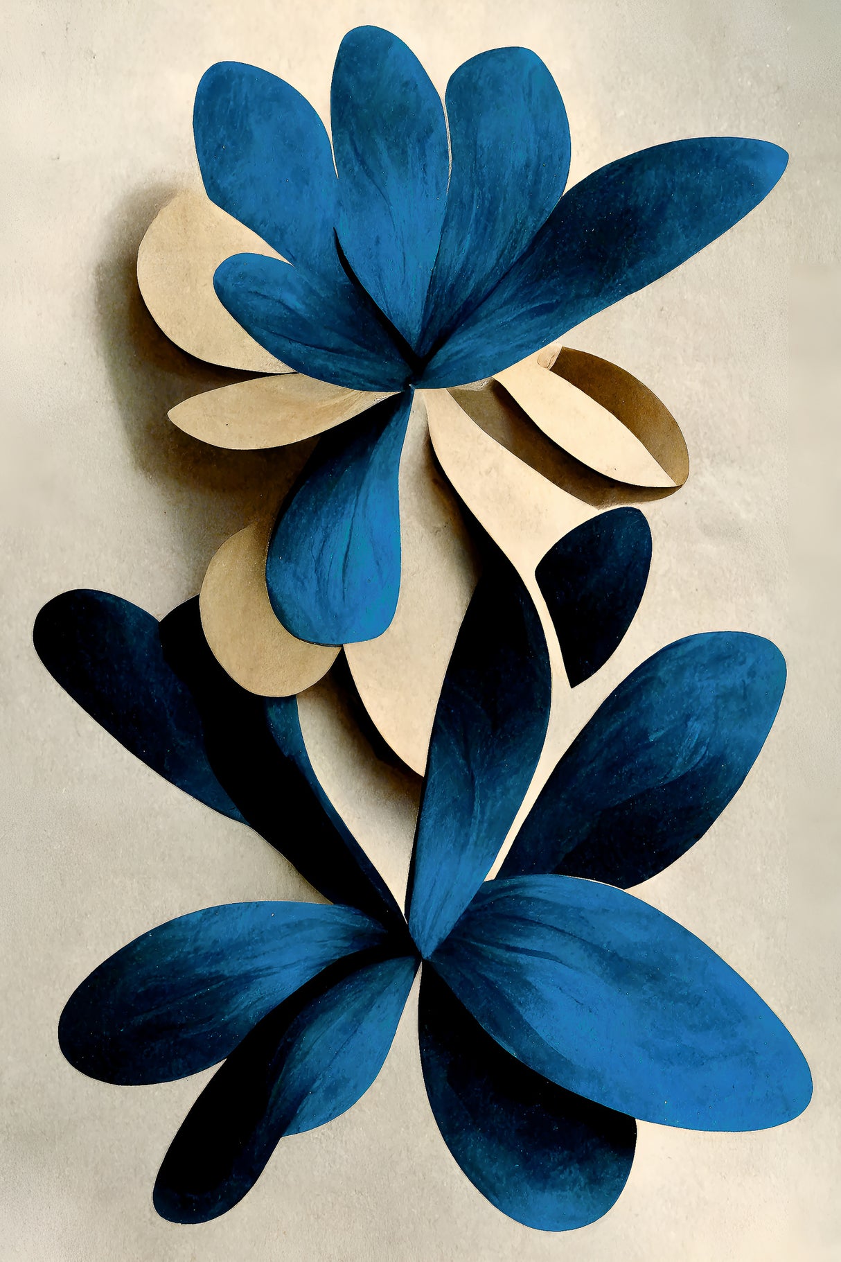Blue Nymphaea Poster och Canvastavla