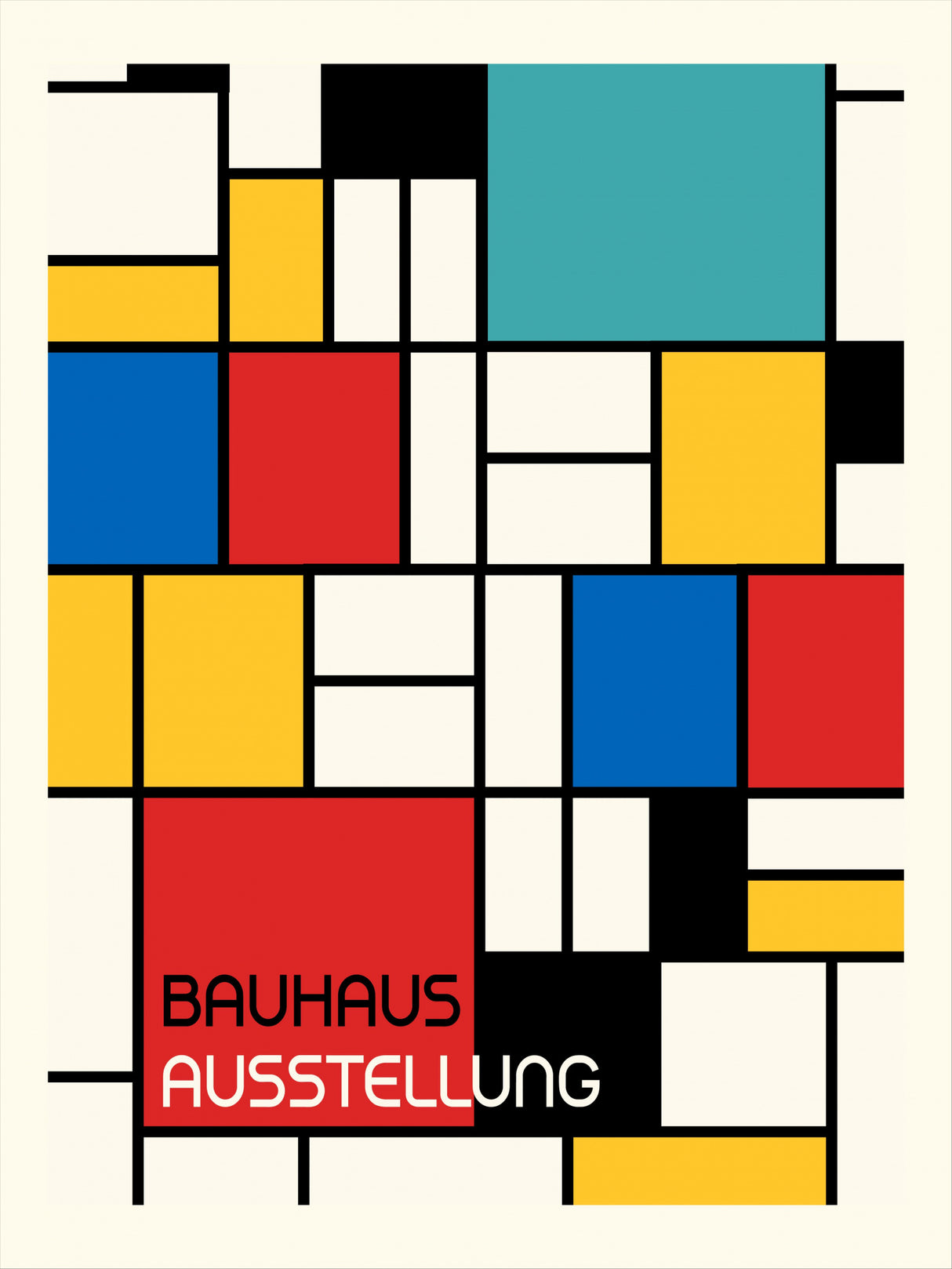 Bauhaus Geometric Design Retro Poster och Canvastavla