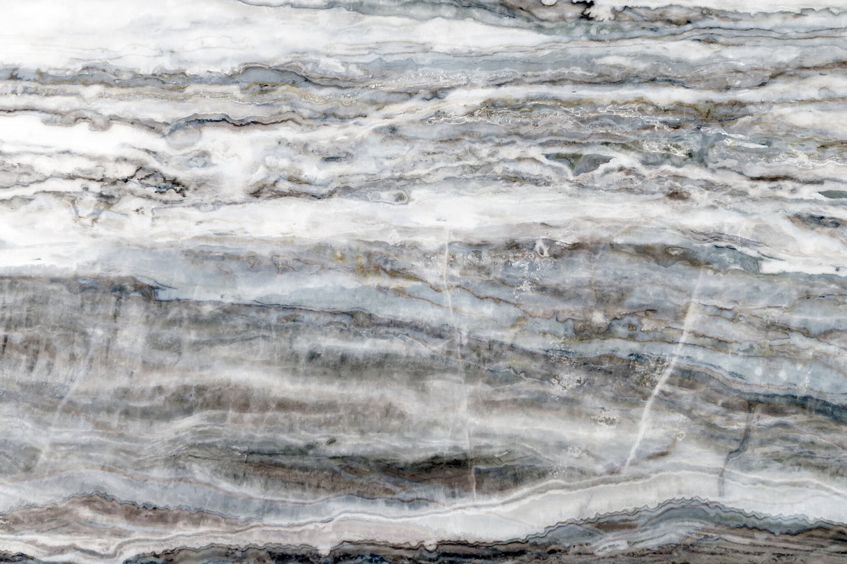 Blue and White Marble 07 Poster och Canvastavla