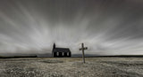 Black Church and Lonely Cross Poster och Canvastavla