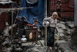 Going for water in a Rohingya refugee camp - Bangladesh Poster och Canvastavla