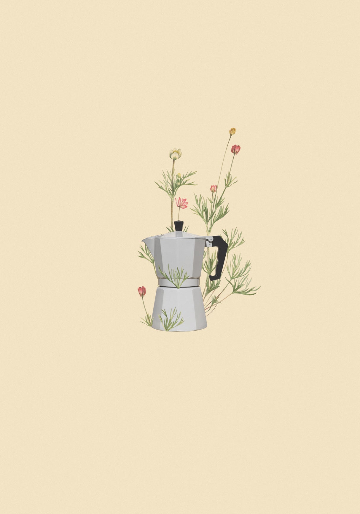 Floral moka express Poster och Canvastavla