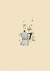Floral moka express Poster och Canvastavla