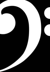 Big bass clef 2 Poster och Canvastavla