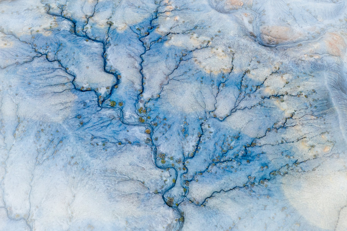 Aerial Absract of Desert Wash Poster och Canvastavla