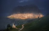 Chapel in the Dolomites Poster och Canvastavla