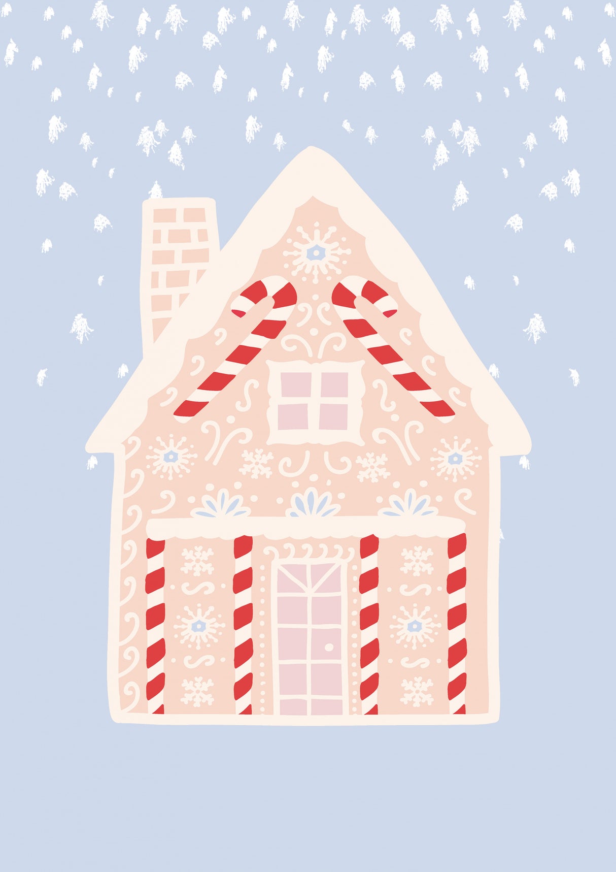 Blue Gingerbread House Poster och Canvastavla