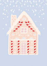 Blue Gingerbread House Poster och Canvastavla