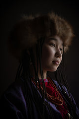 The beauty and innocence of a young Kyrgyz lady Poster och Canvastavla