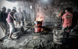 working at Char Kaliganj shipyard Poster och Canvastavla