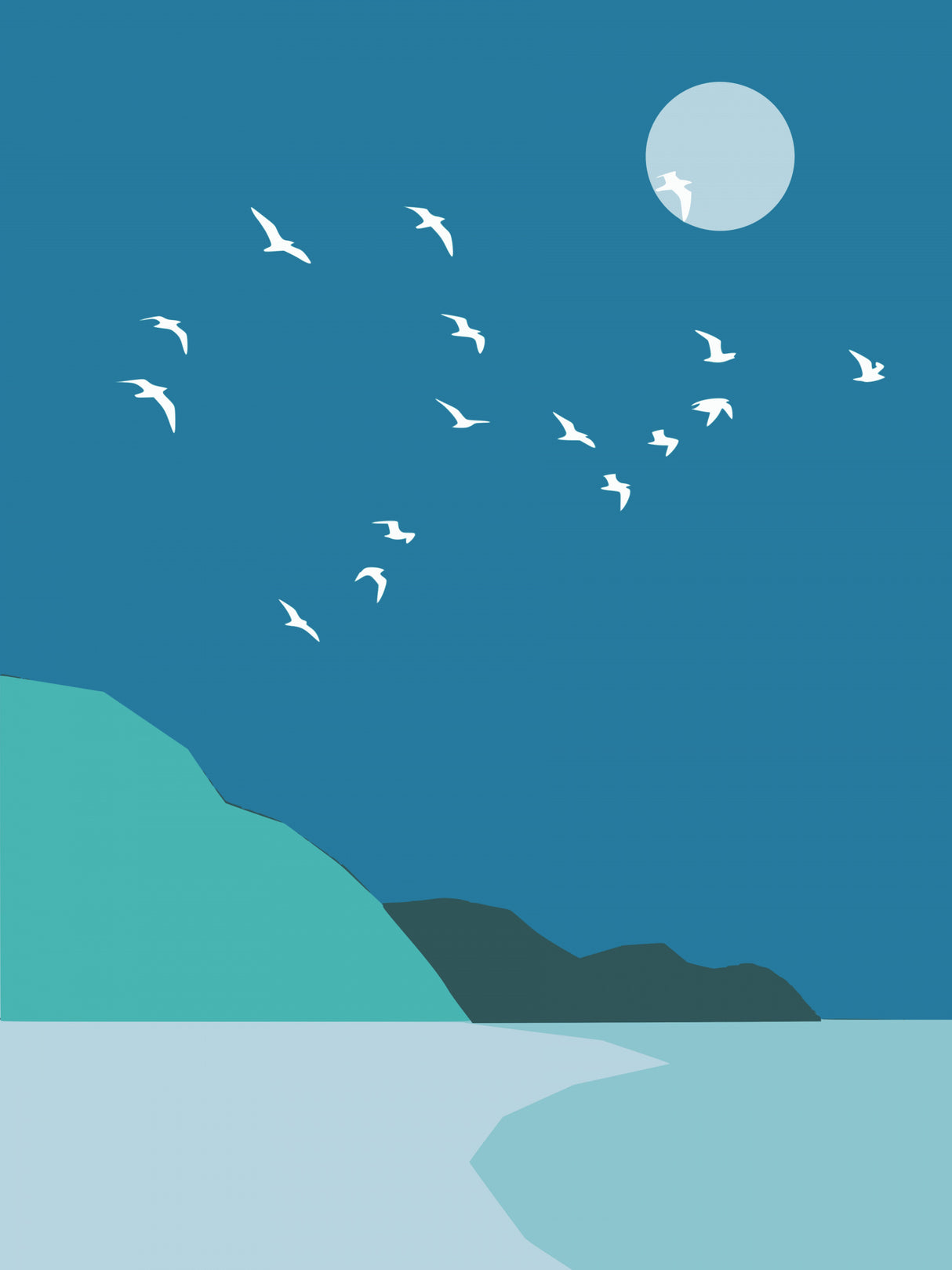 Night Flock Poster och Canvastavla