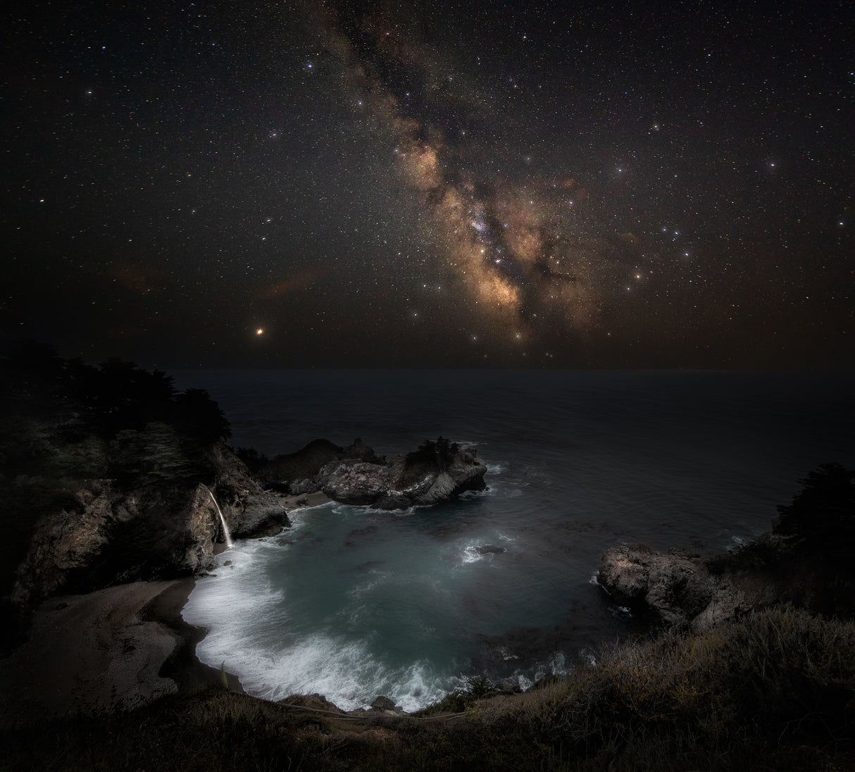Big Sur's Night Poster och Canvastavla