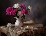 Still life with peonies Poster och Canvastavla