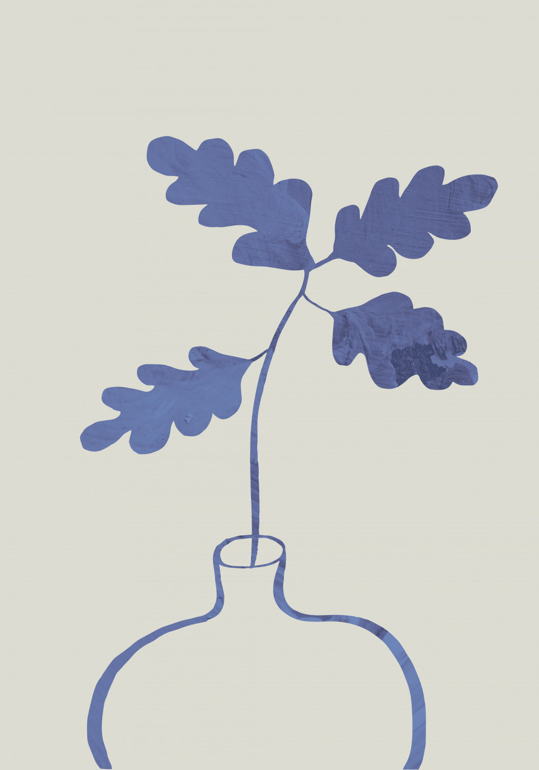 Blue Oak Plant Poster och Canvastavla