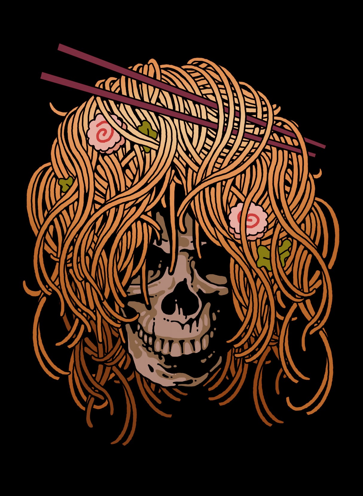 RAMEN SKULL Poster och Canvastavla
