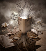 Old Tree Reading Story Book Poster och Canvastavla